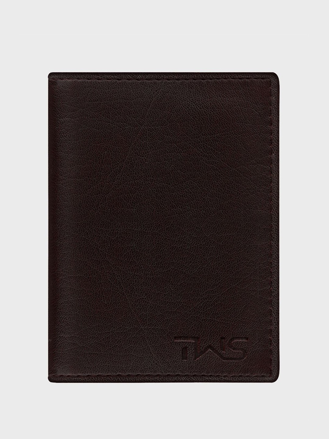 

The Wallet Store Men Textured Leather Two Fold Wallet, Coffee brown