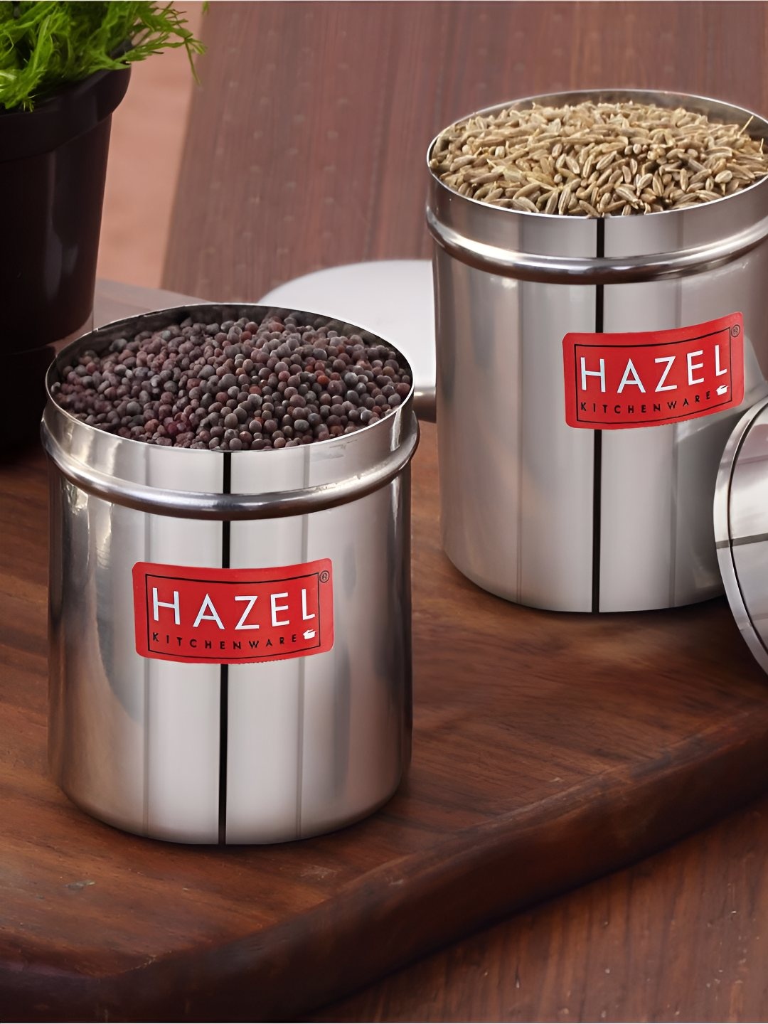

HAZEL Stainless Steel 2 Pieces Storage Containers- 150 ml, Silver