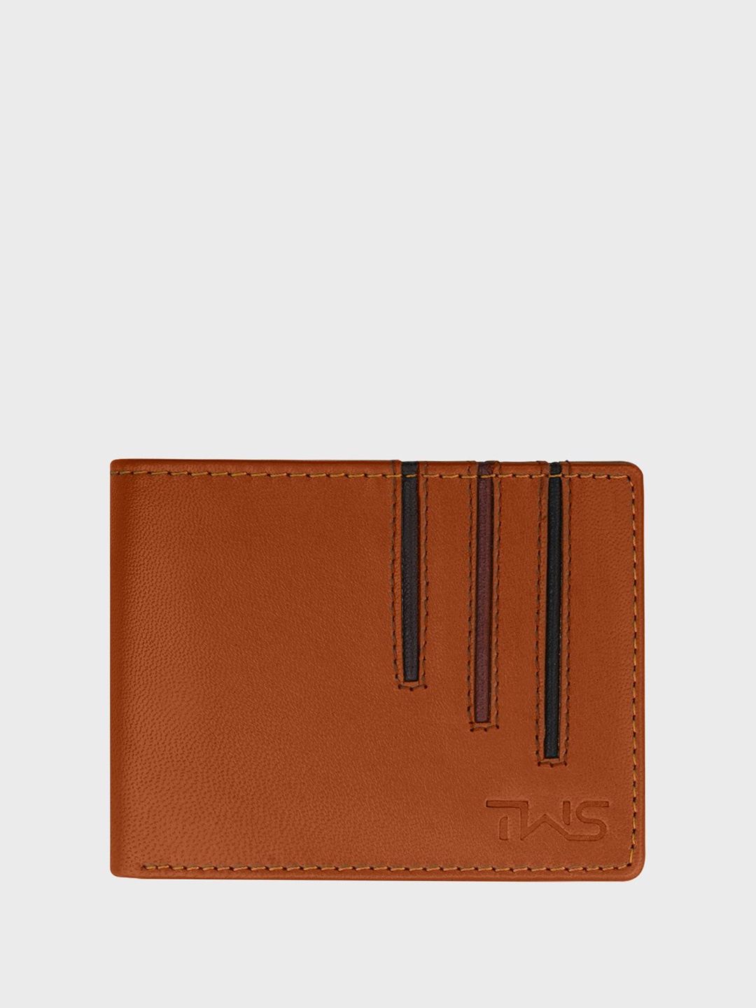 

The Wallet Store Men Leather Two Fold Wallet, Tan