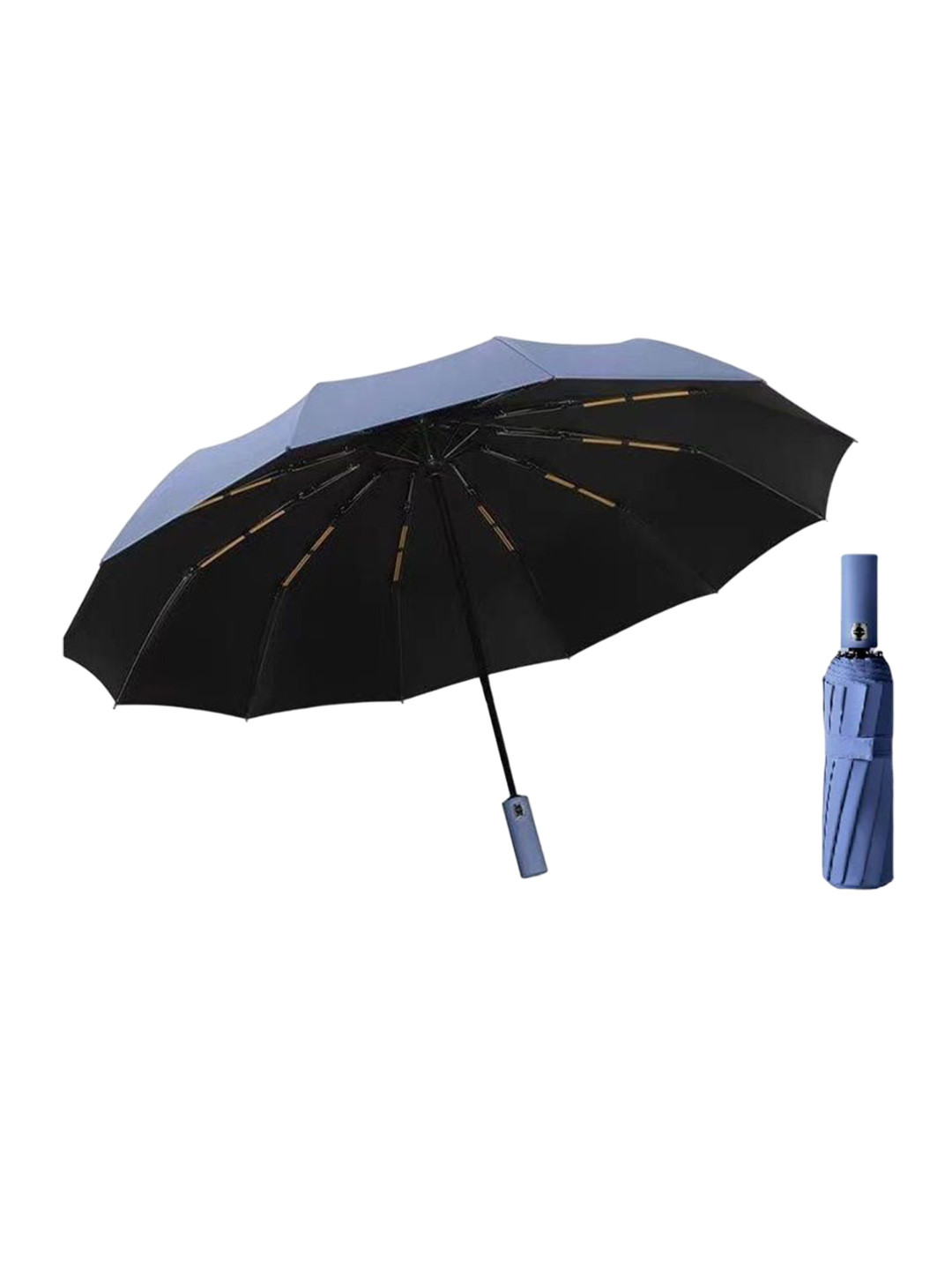 

Alexvyan Automatic 2 Fold Umbrellas With Sun & UV Protection, Blue