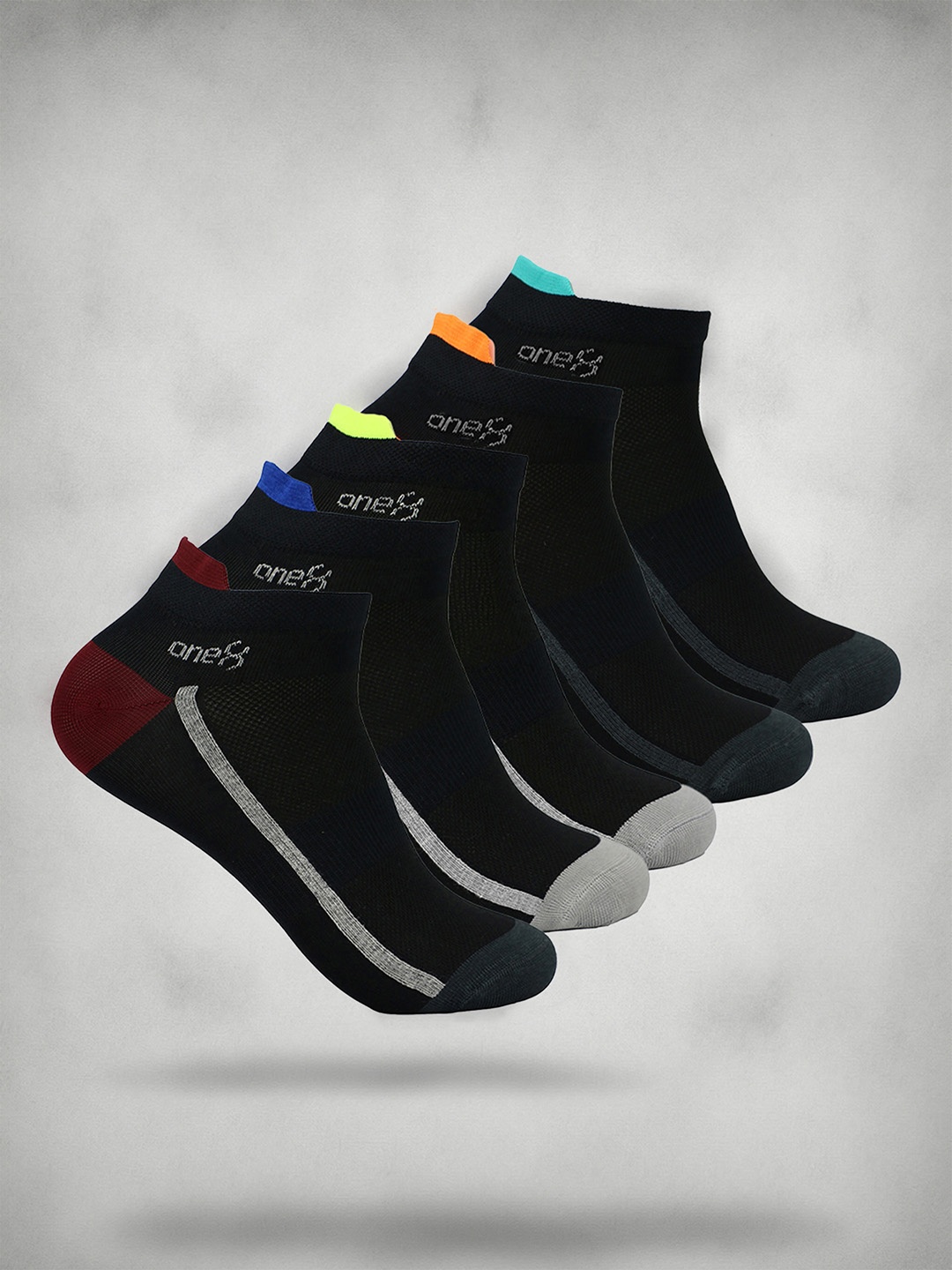 

One8 By Virat Kohli Men Pack Of 5 Assorted Ankle Length Socks