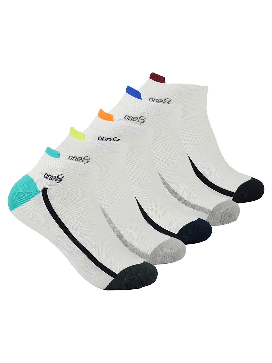 One8 Men Pack Of 5 Assorted Ankle Length Socks