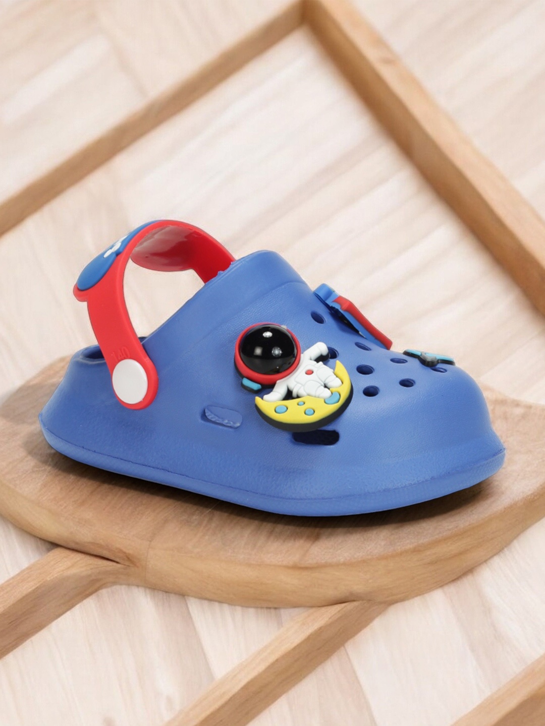 

Lil Lollipop Infants Space Applique Anti-Slip Clogs, Navy blue