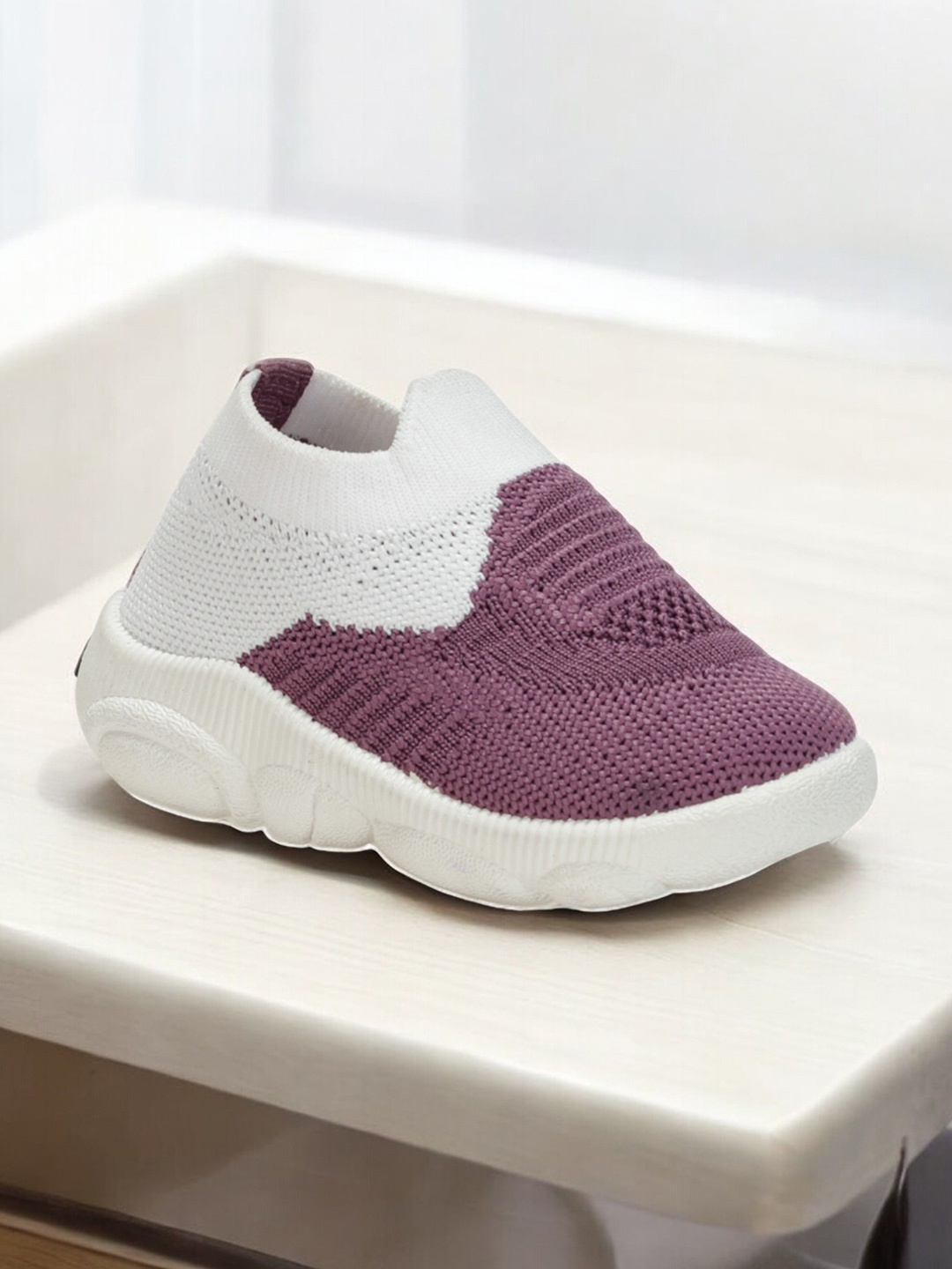 

Lil Lollipop Unisex Kids Woven Design Slip-On Sneakers, Purple