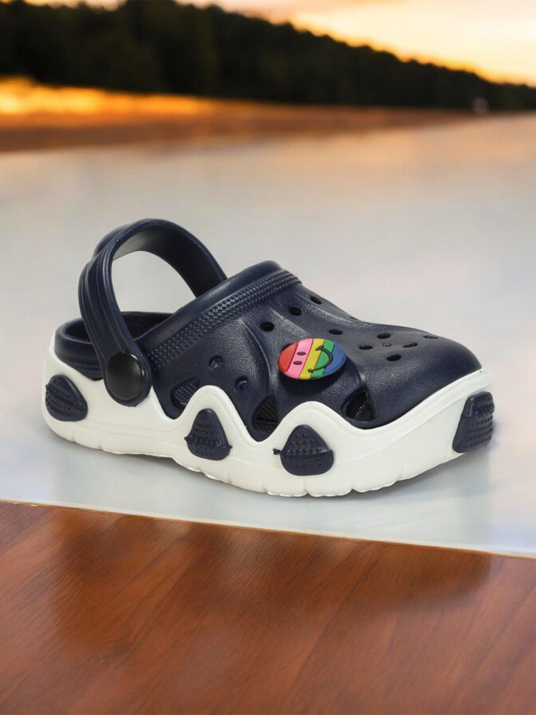 

Lil Lollipop Infants Anti Slip Clogs, Navy blue