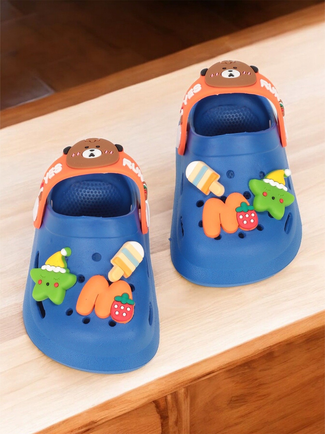 

Lil Lollipop Kids-Unisex Infants Anti Slip Clogs, Navy blue