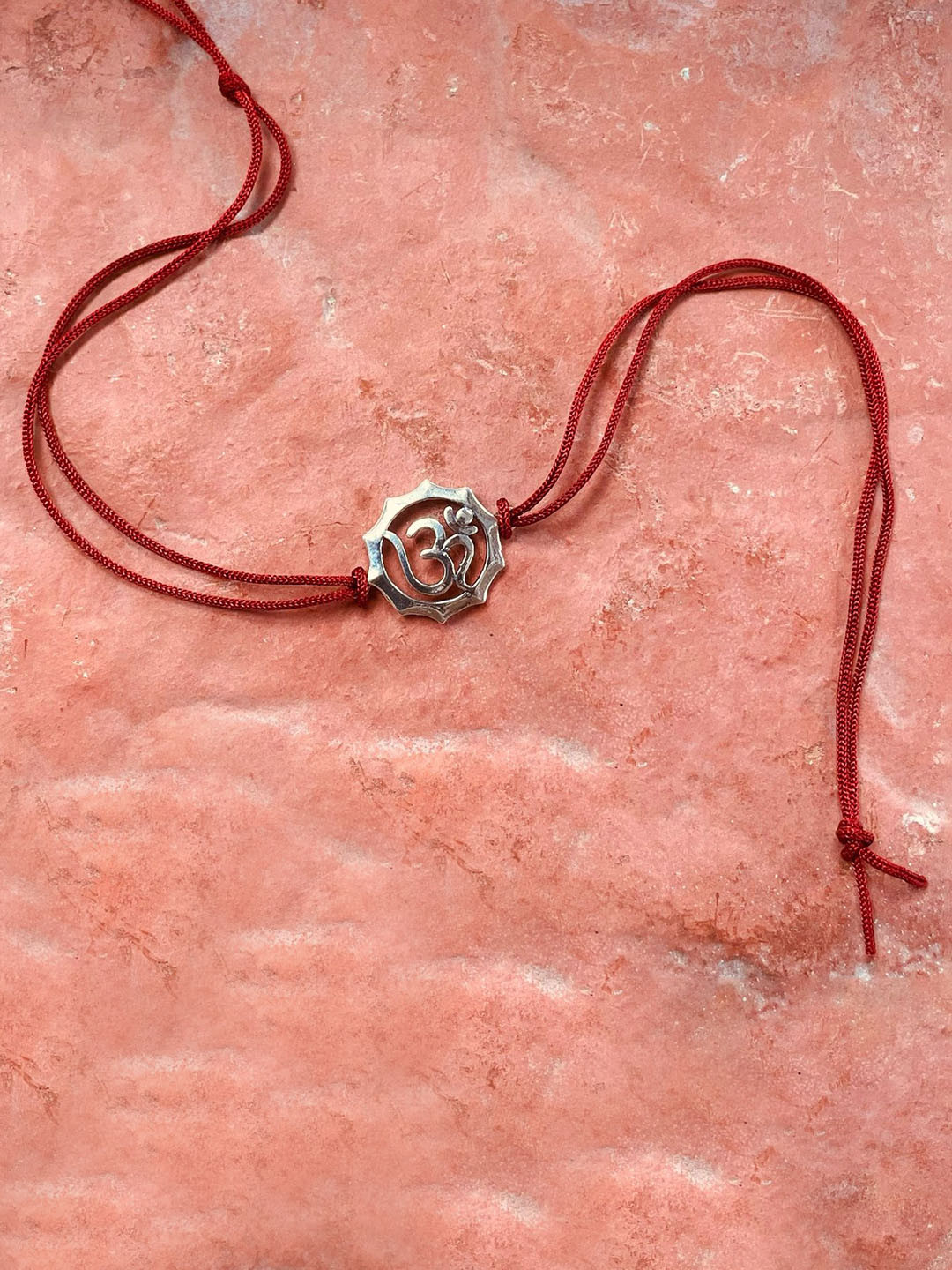 

trueBrowns 925 Sterling Silver Embossed Om Thread Rakhi