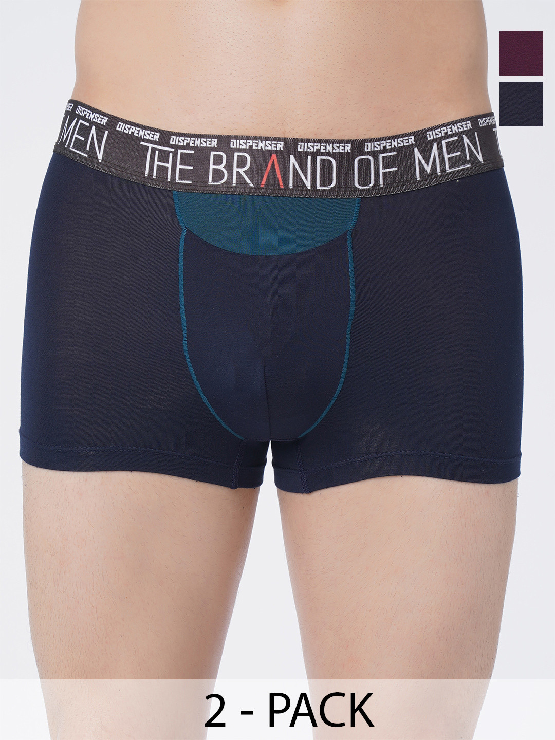 

DISPENSER Pack Of 2 Mid-Rise Trunks S4-Trunk-Navy-Wine-M, Navy blue