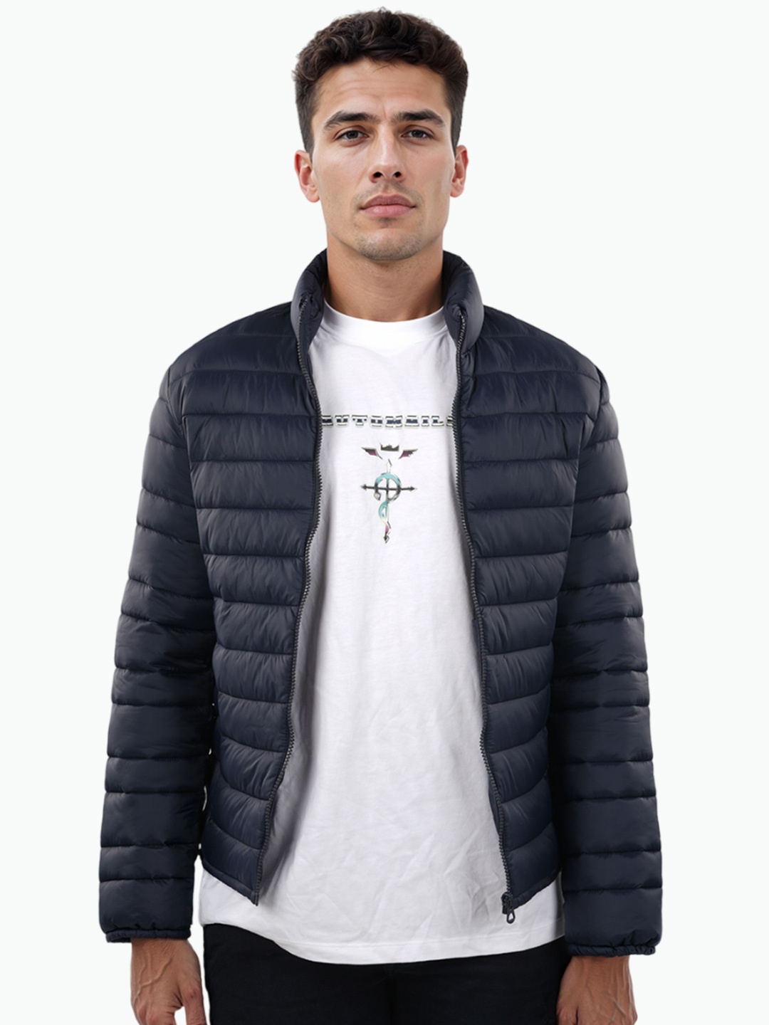 

Celio Men Lightweight Crop Bomber Jacket, Navy blue