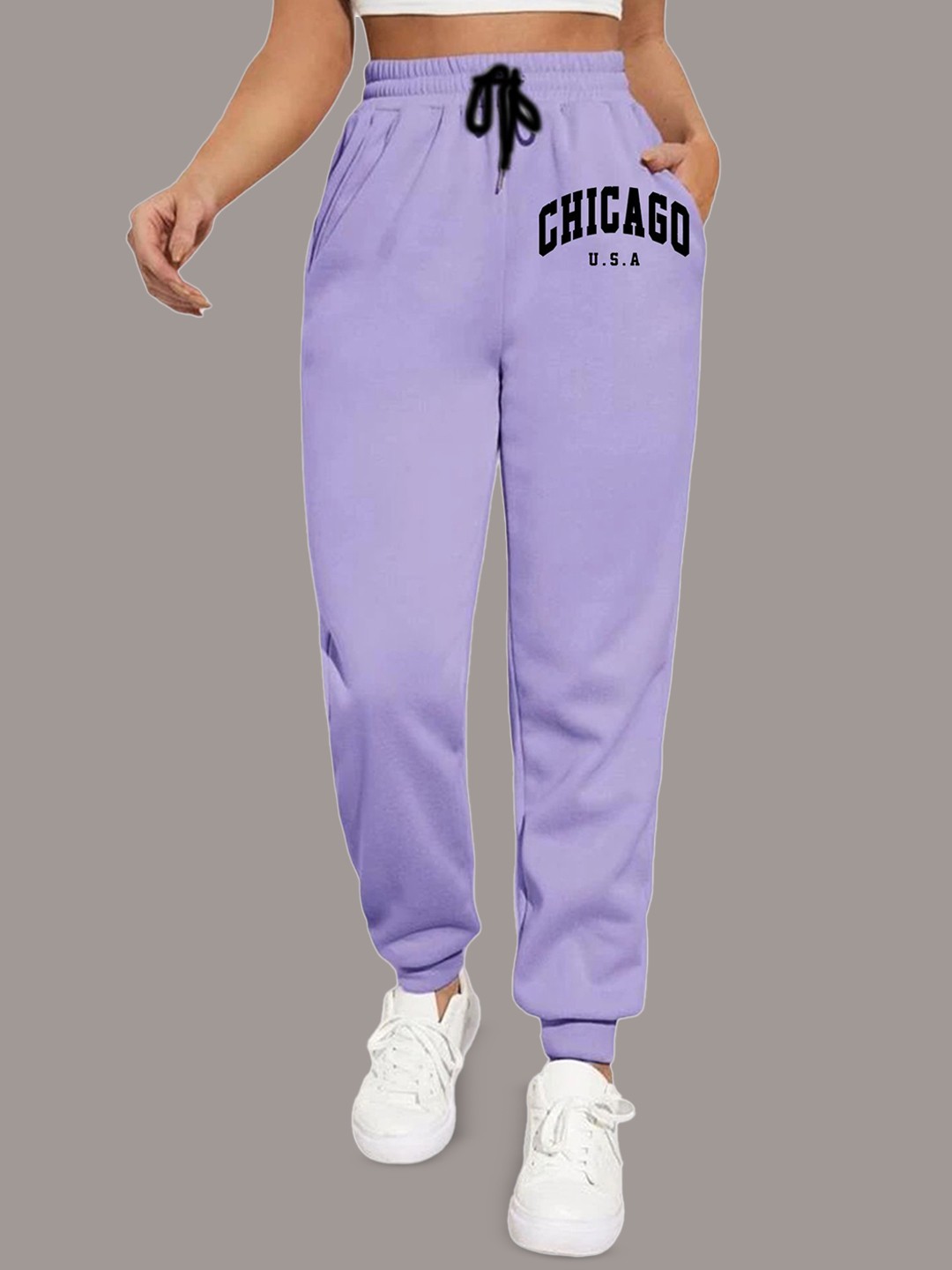 

TABADTOD Women Relaxed Mid Rise Regular fit Regular Joggers, Purple