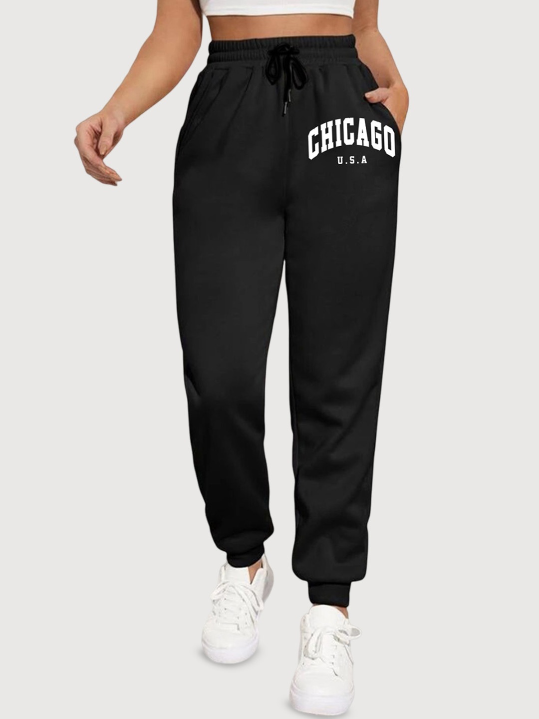 

TABADTOD Women Relaxed Joggers Trousers, Black