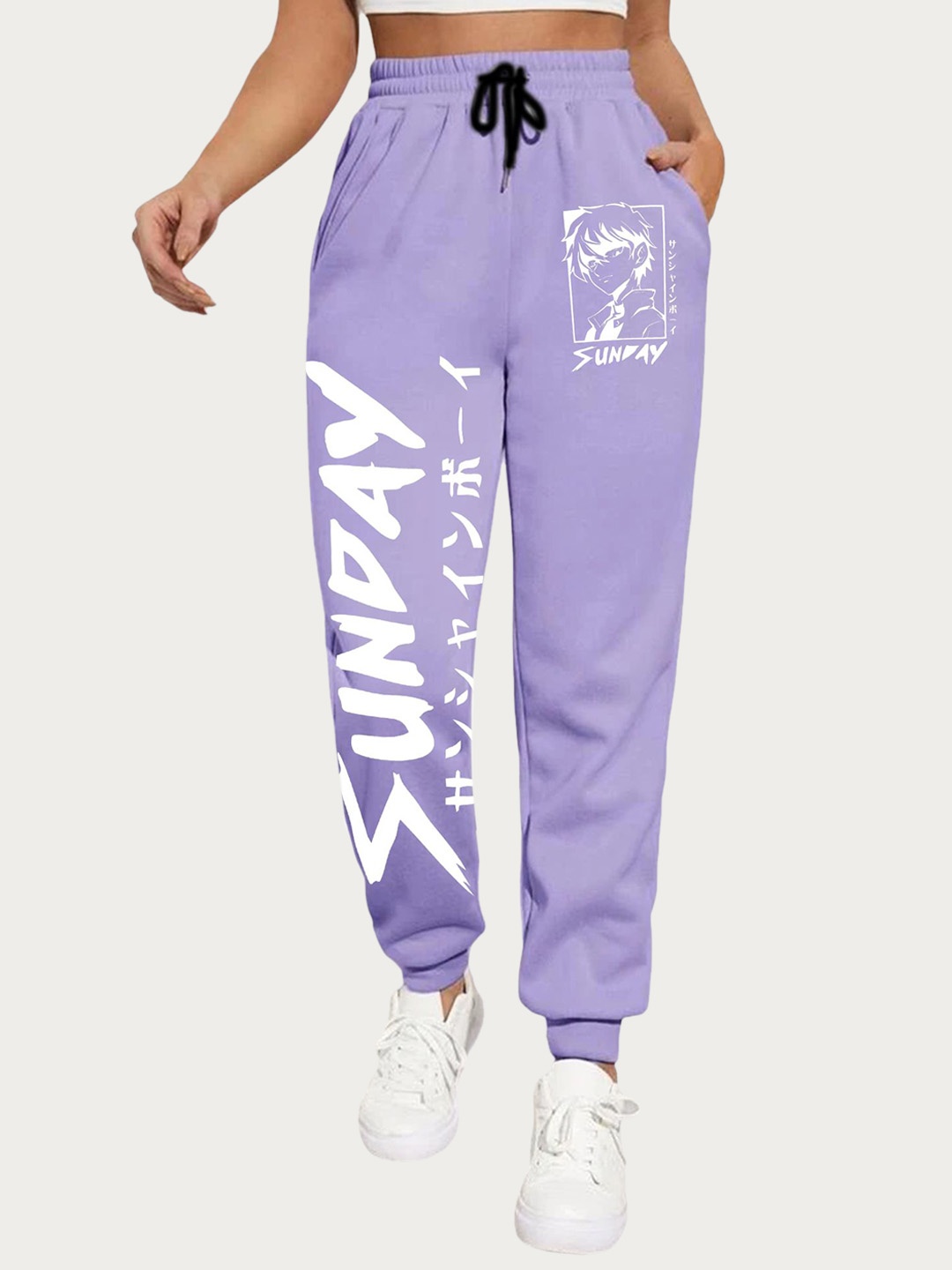 

TABADTOD Women Slim Fit Relaxed Joggers Trousers, Purple
