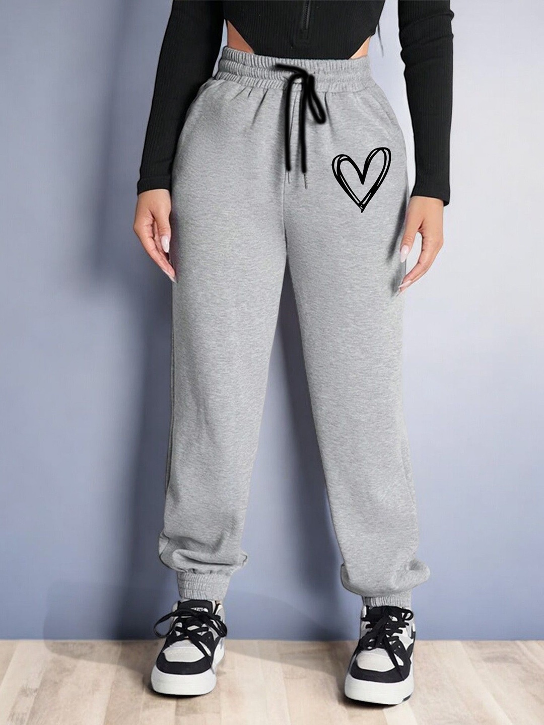 

TABADTOD Women Relaxed High-Rise Flat-Front Joggers, Grey