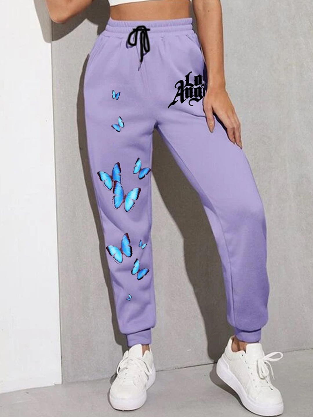 

TABADTOD Women Printed Relaxed Fit Joggers, Purple