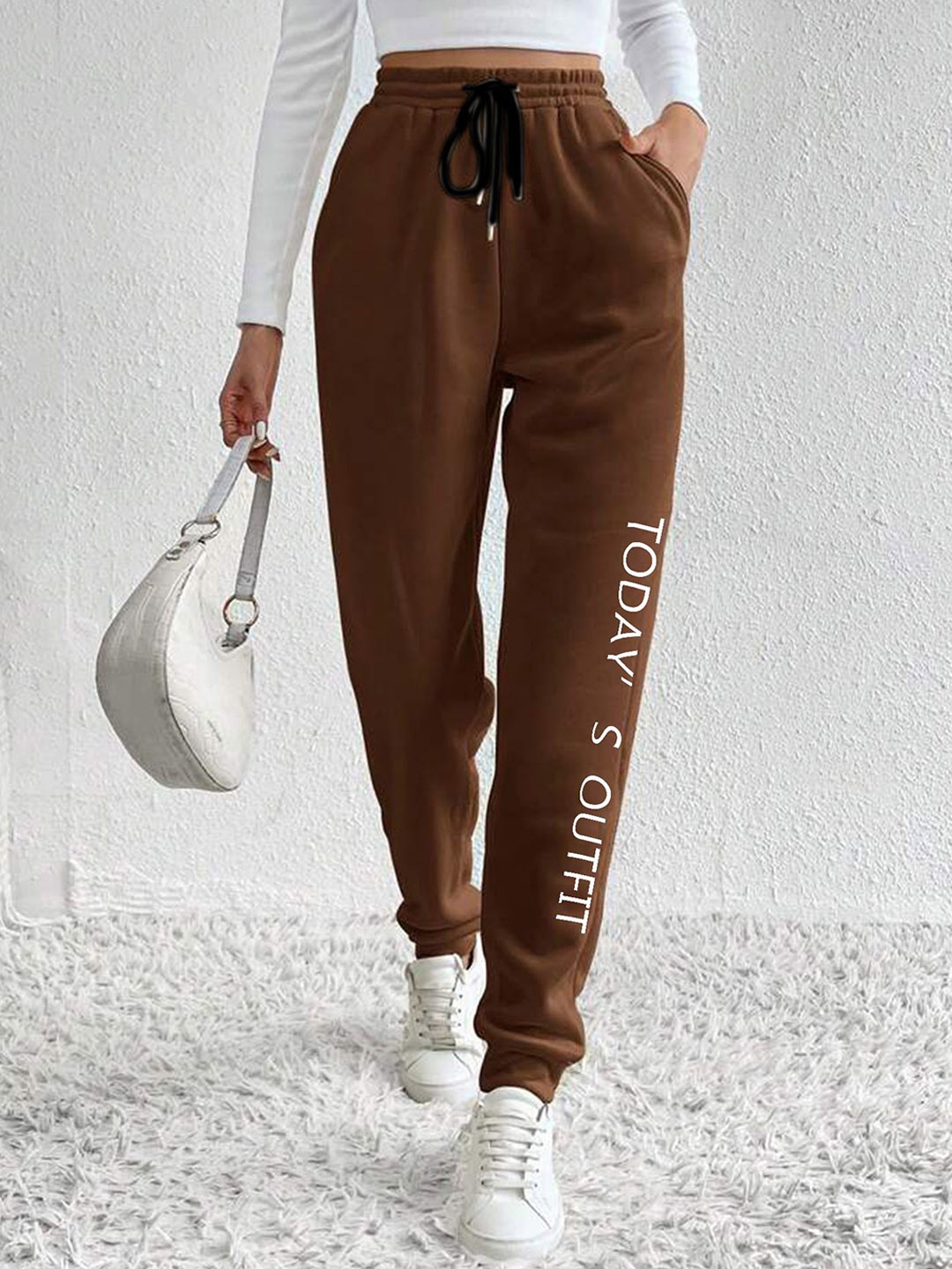 

TABADTOD Women Relaxed Joggers Trousers, Brown