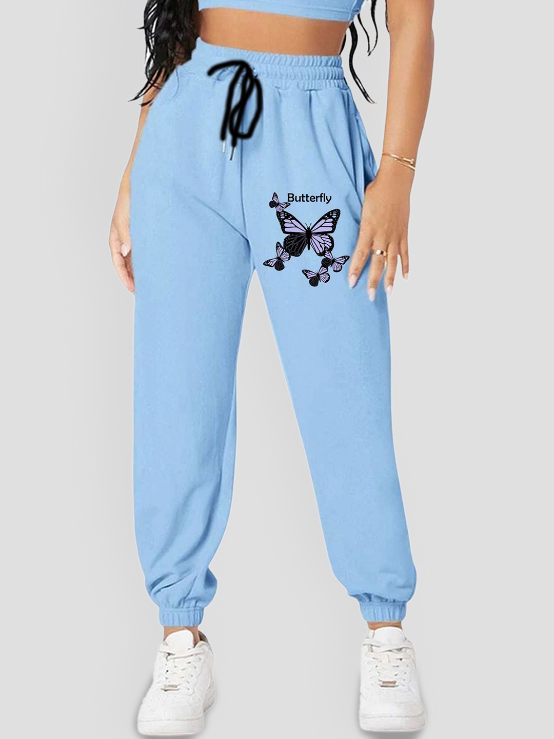 

TABADTOD Women Mid Rise Regular Fit Relaxed Joggers, Blue