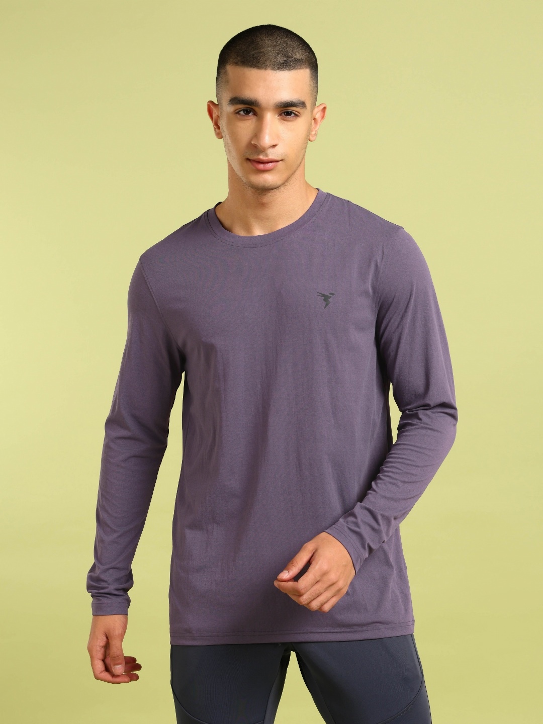 

Technosport Round Neck Slim Fit UPF50 Sports Tshirt, Purple