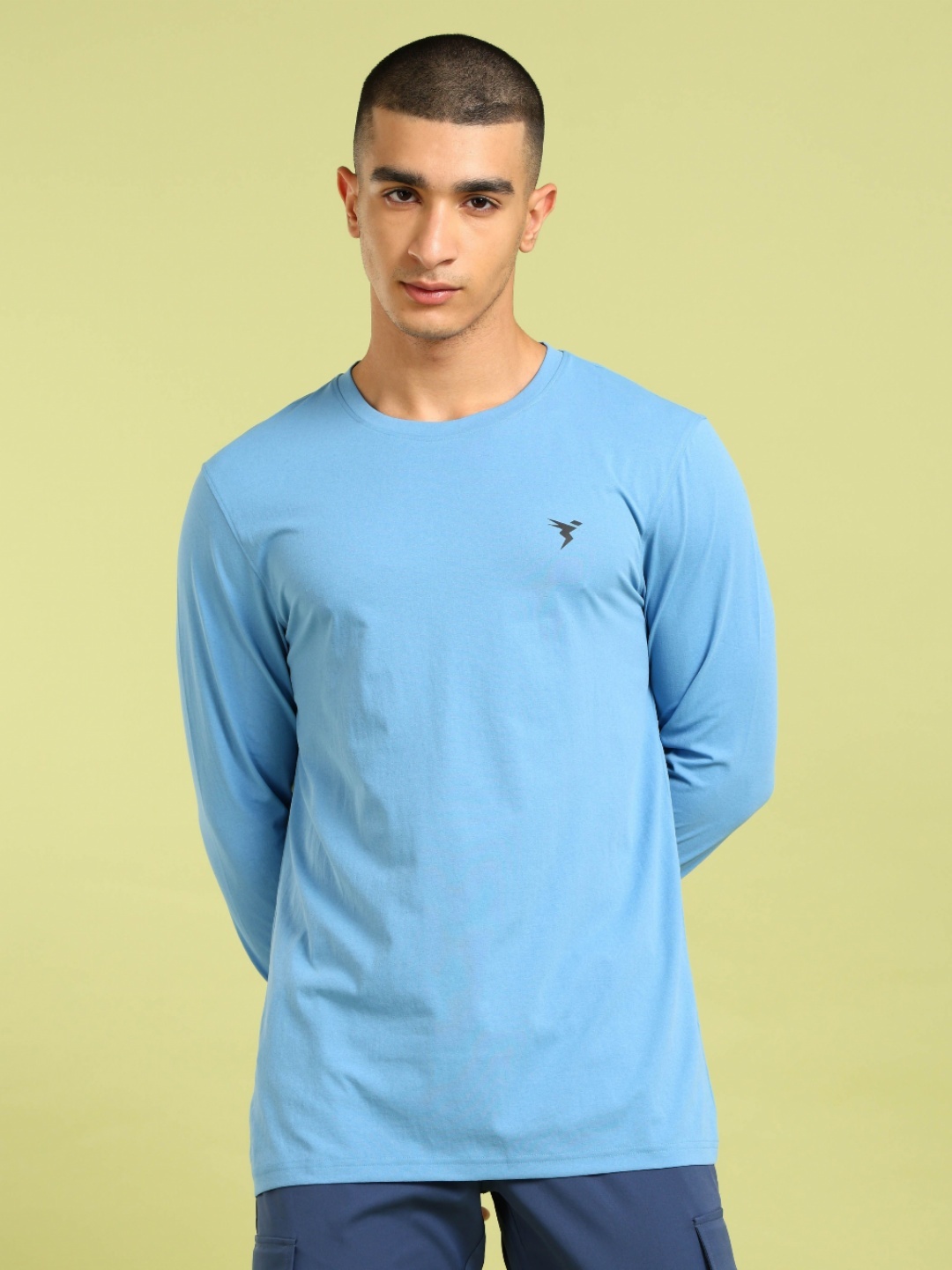 

Technosport Round Neck Slim Fit UPF50 Sports Tshirt, Blue