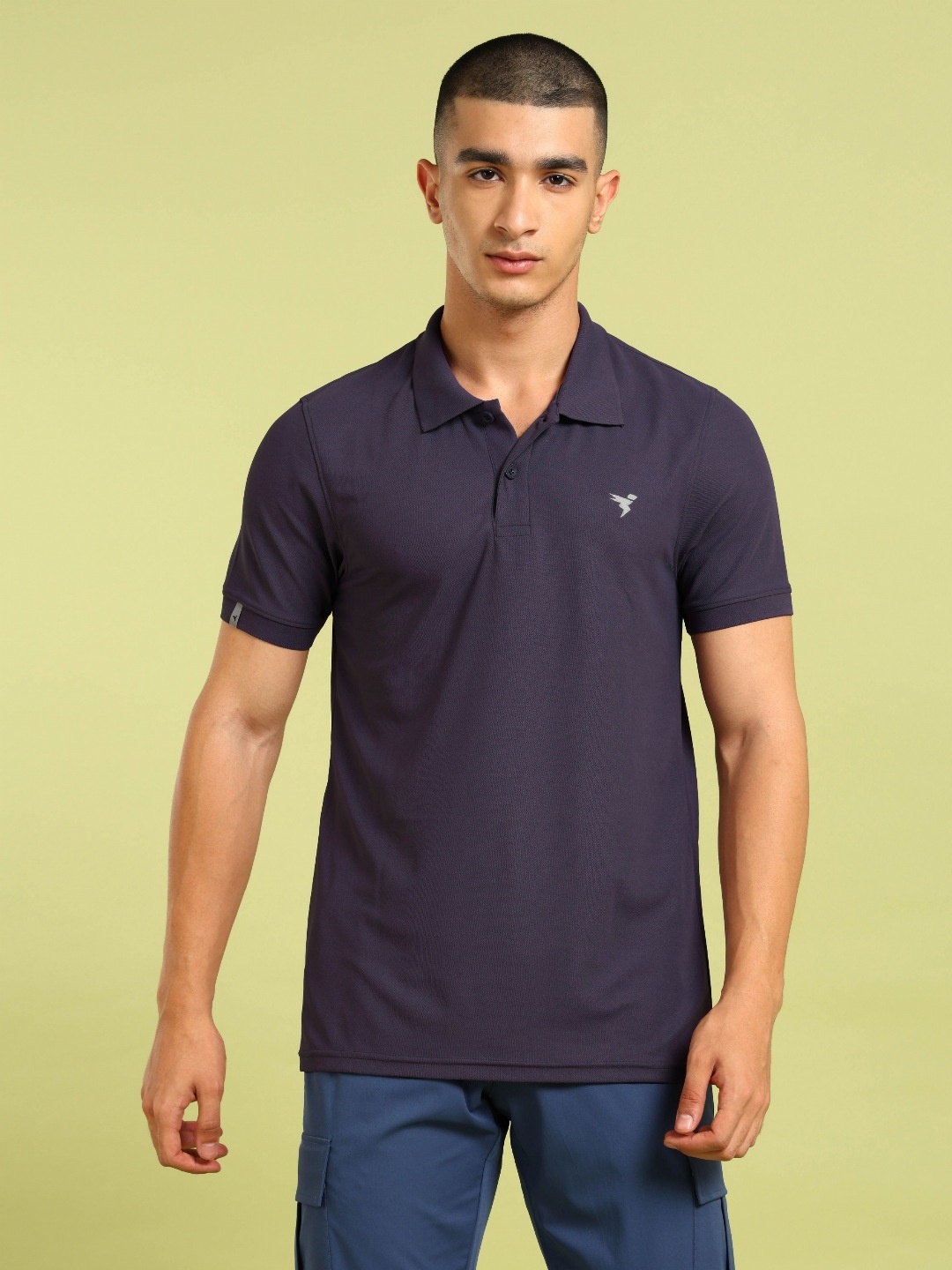 

Technosport Polo Collar UPF50 MATPIQ Slim Fit Tshirt, Beige
