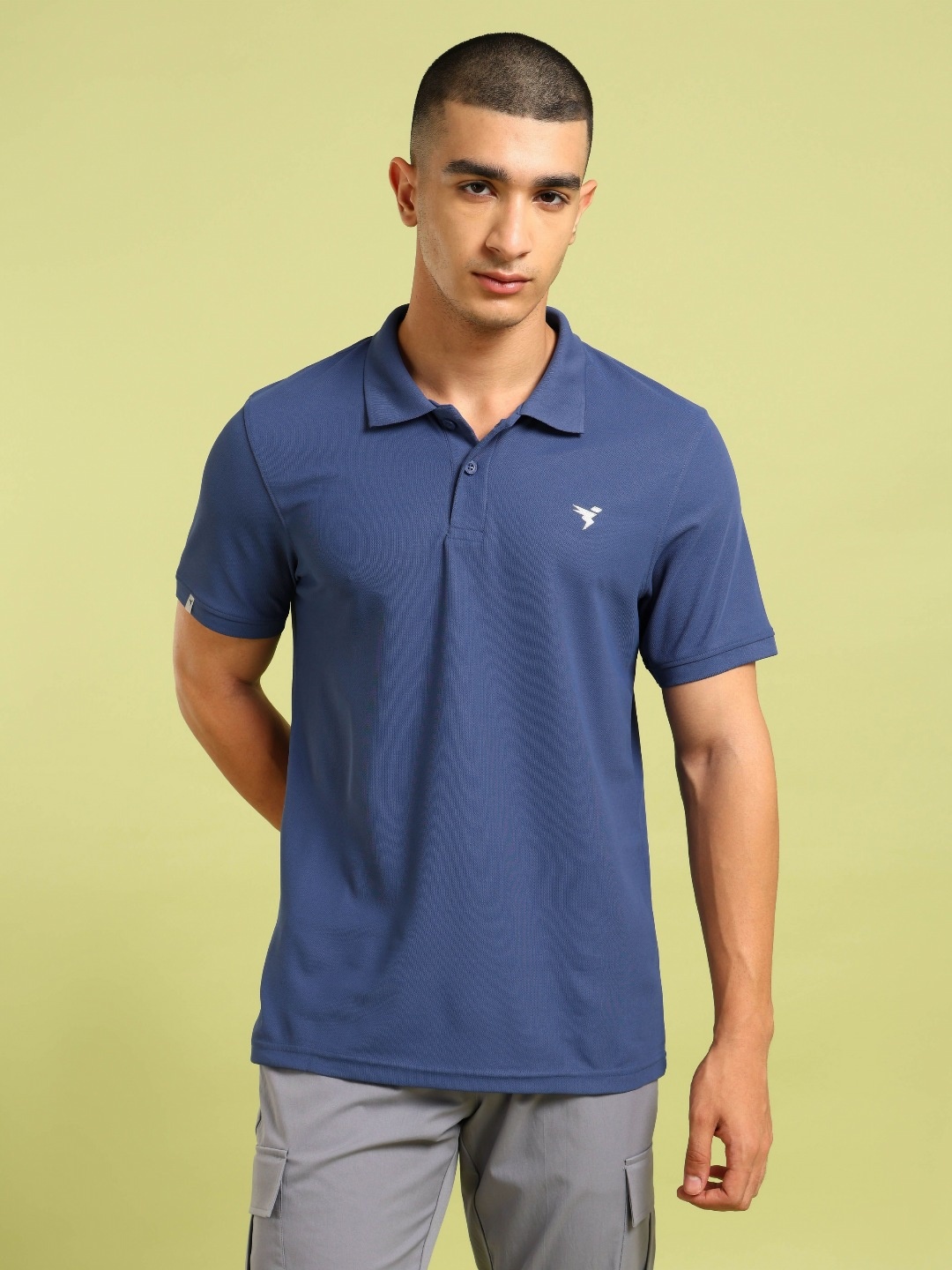 

Technosport Polo Collar UPF50 MATPIQ Slim Fit Tshirt, Blue