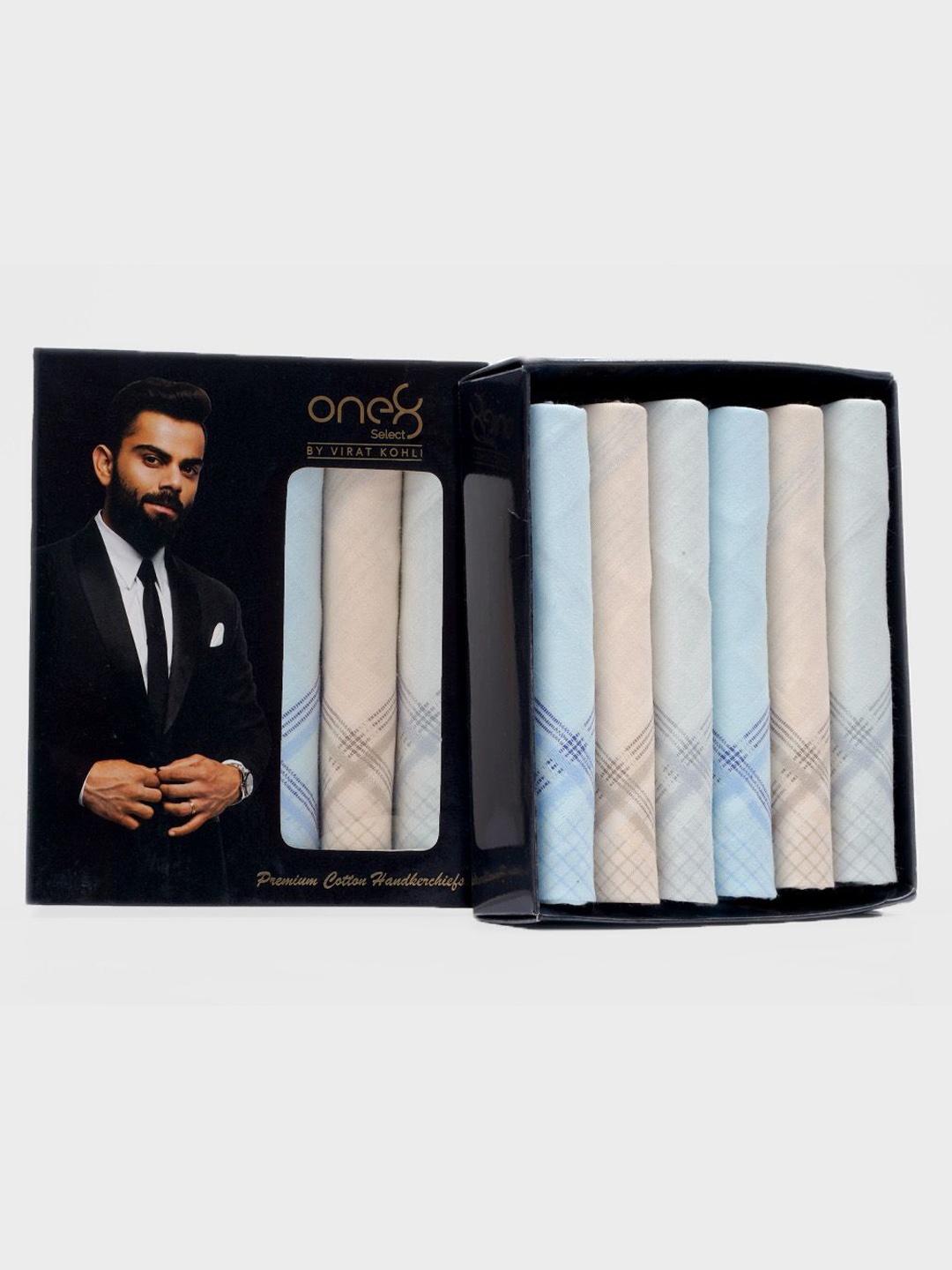 

One8 Pack Of 6 Anti-Bacterial Cotton Handkerchiefs, Multi