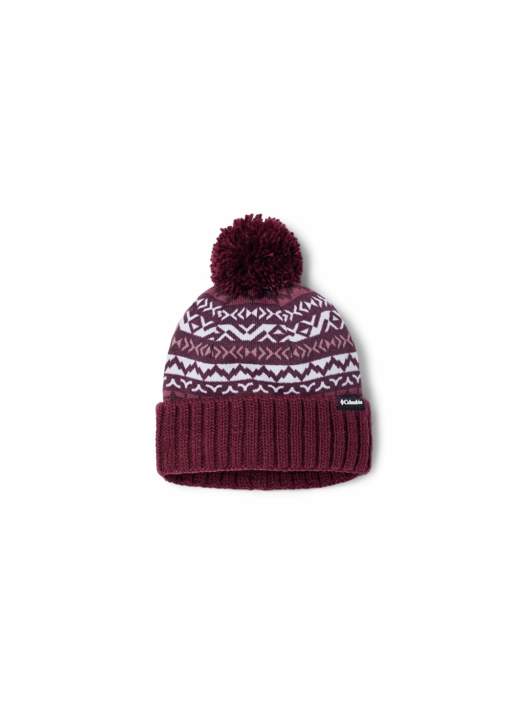 

Columbia Unisex Printed Pom Beanie, Maroon