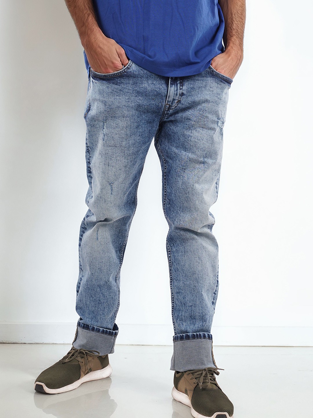 

Celio Men Jean Slim Fit Heavy Fade Stretchable Jeans, Blue