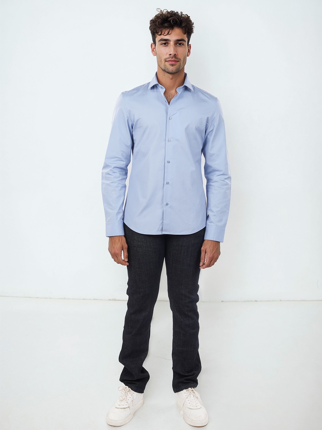 

Celio Men Classic Opaque Printed Casual Shirt, Blue