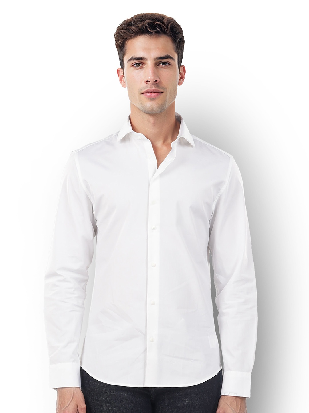 

Celio Men Classic Semi Sheer Solid Casual Shirt, White