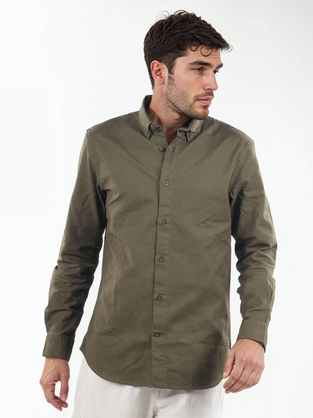 

Celio Men Classic Opaque Casual Shirt, Green