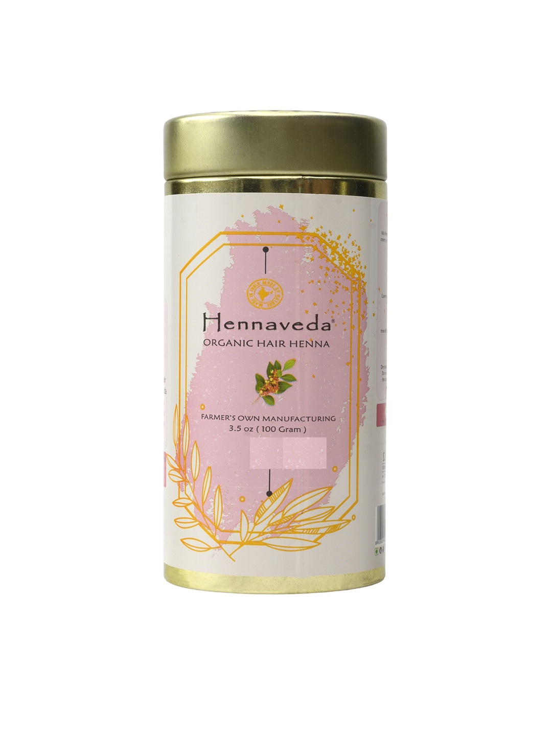 

HENNAVEDA Organic Hair Henna for Hair Growth - 100 g, Black