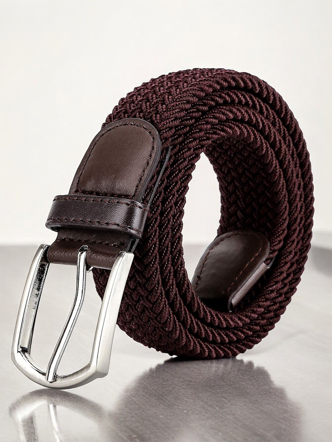 

The Roadster Lifestyle Co. Men Braided Tang Closure Belt, Brown