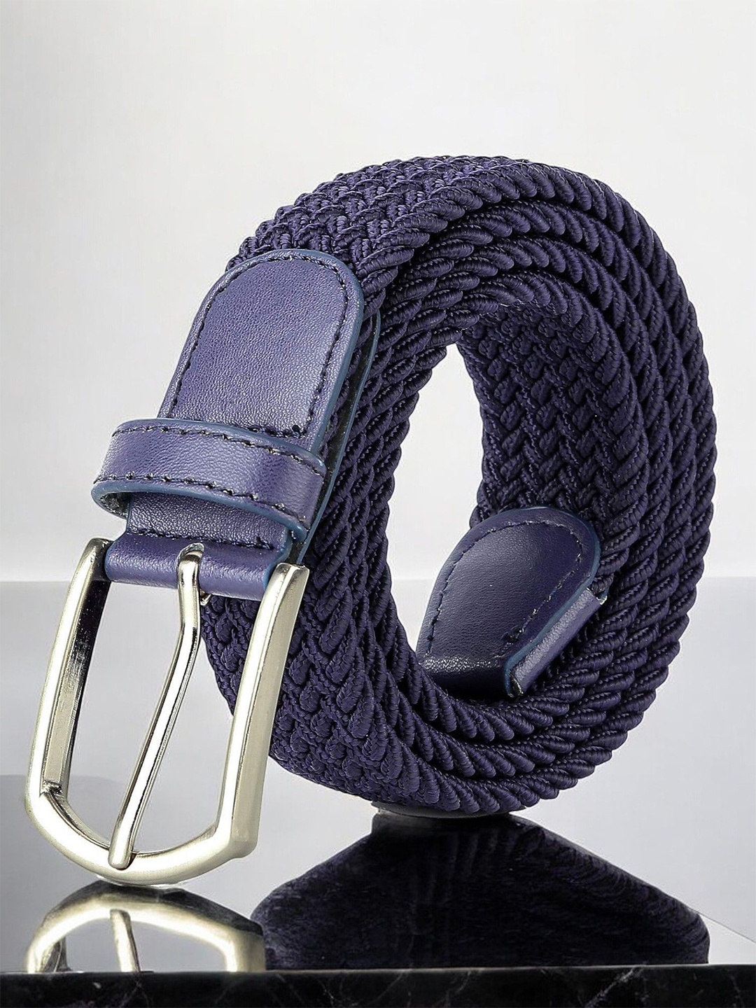 

The Roadster Lifestyle Co. Men Braided Tang Closure Belt, Blue