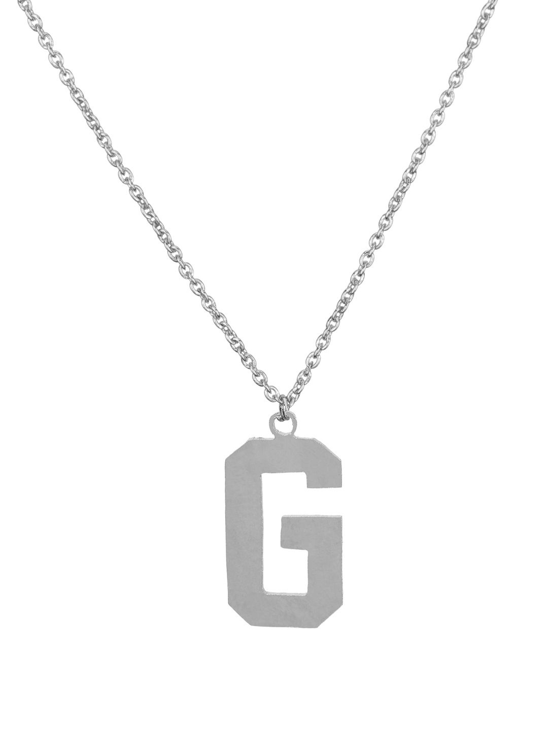 

Goldnera 925 Sterling Silver Alphabet G Pendant With Chain