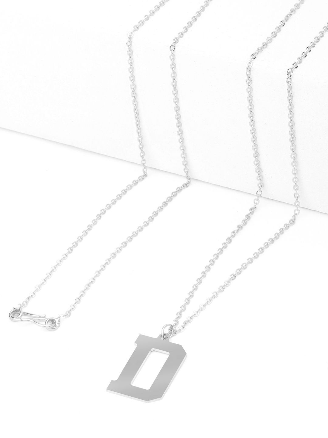 

Goldnera 925 Sterling Silver Alphabet D Pendant With Chain