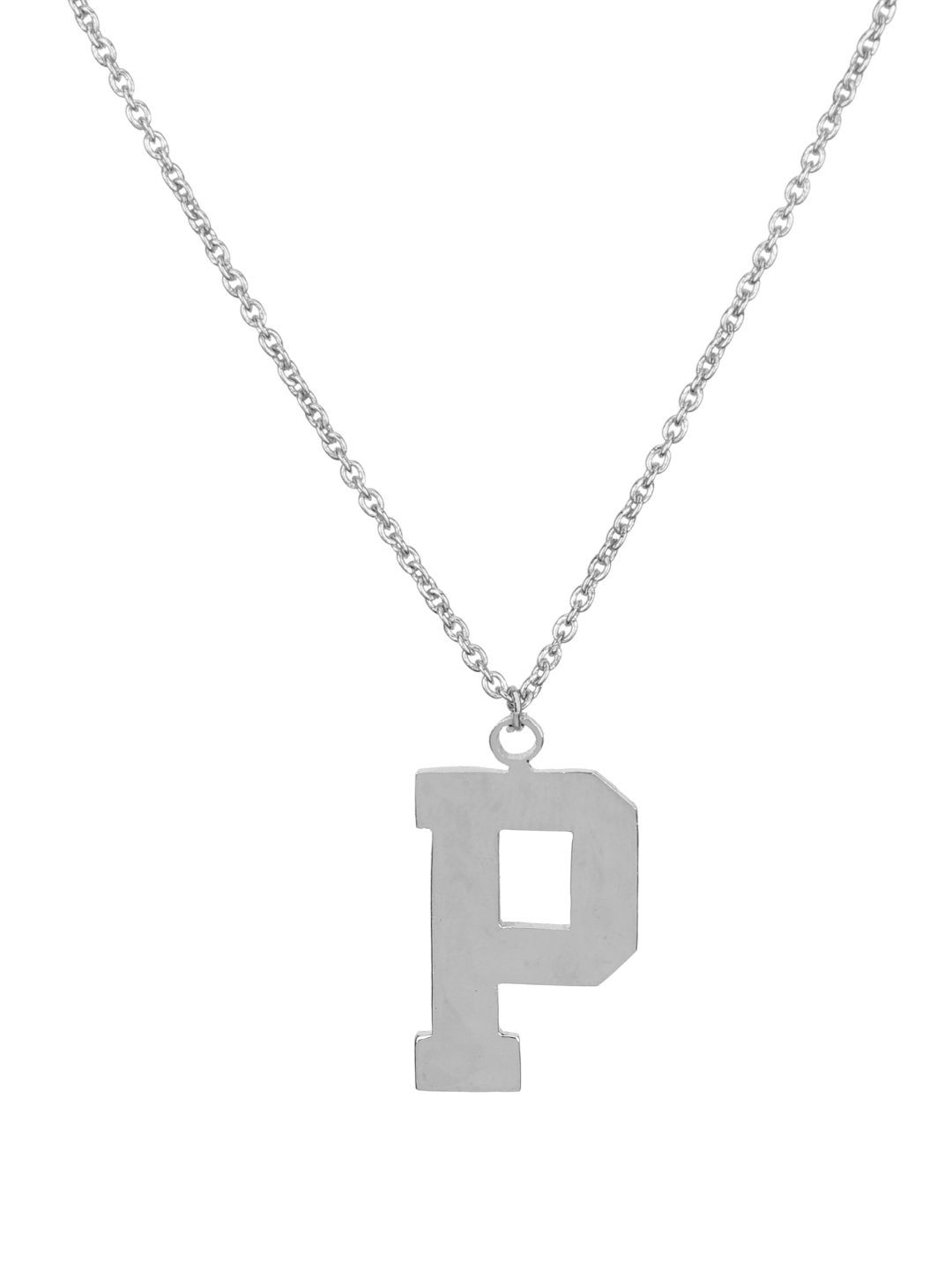 

Goldnera 925 Sterling Silver Alphabet P Pendant With Chain