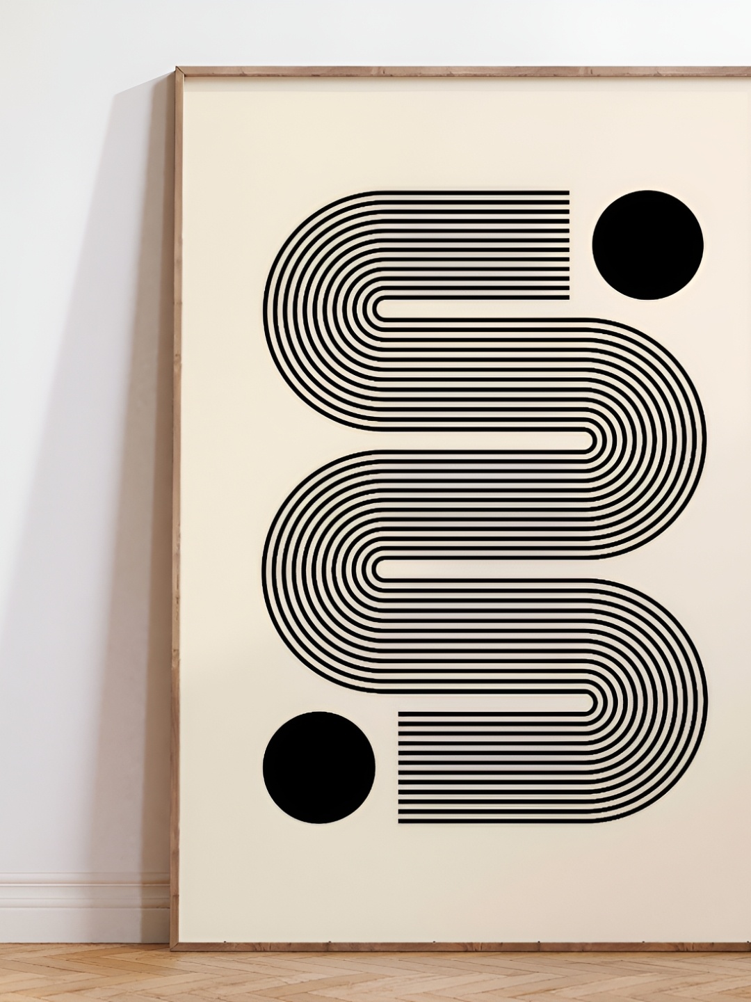 

SAF Brown & Black Abstract Wooden Painting Wall Art