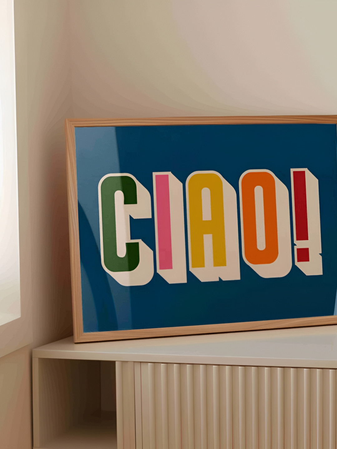 

SAF Brown & Navy Blue Ciao Wooden Painting Wall Art