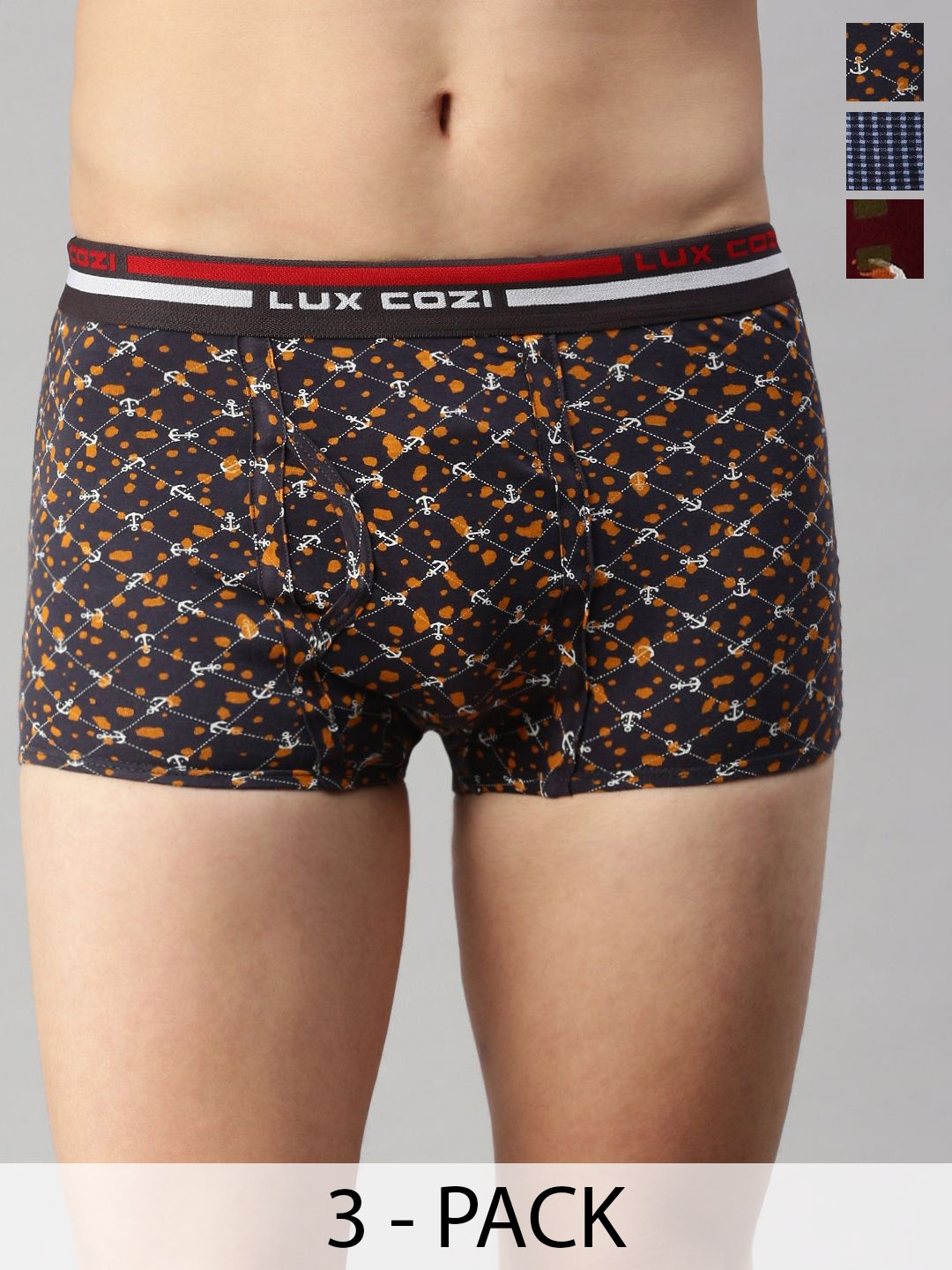 

Lux CoziPack Of 3 Assorted Trunks CZ_BGT_SL_PRT_OE_AST4_3PC, Brown