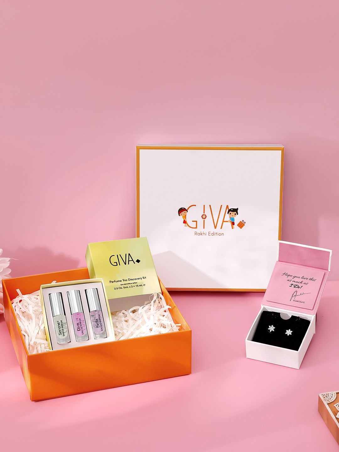 

GIVA 925 Silver Snowfake Charm Earring & Perfume Gift Set