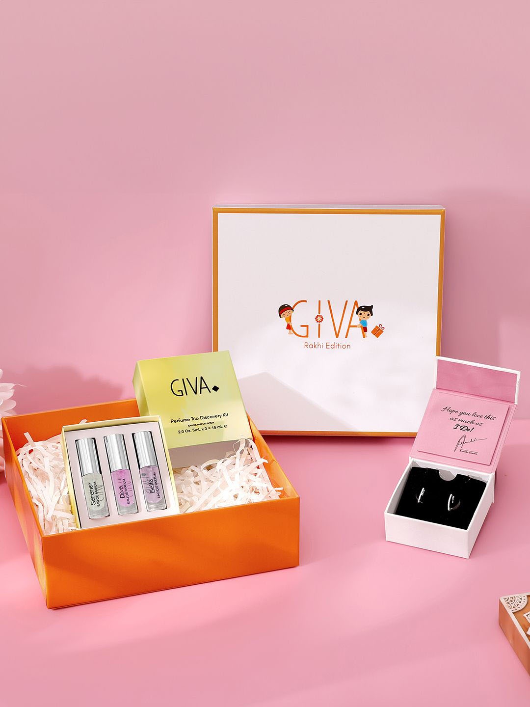 

GIVA 925 Silver Hoop Earring & Perfume Gift Set