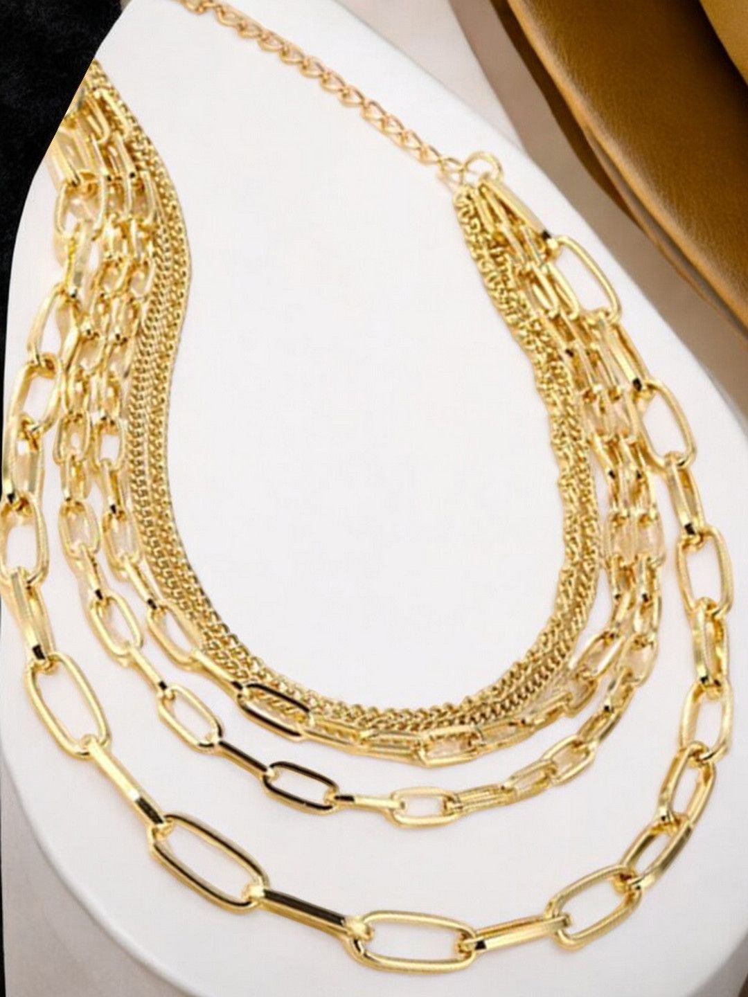 

OOMPH Gold Plated Layered Necklace