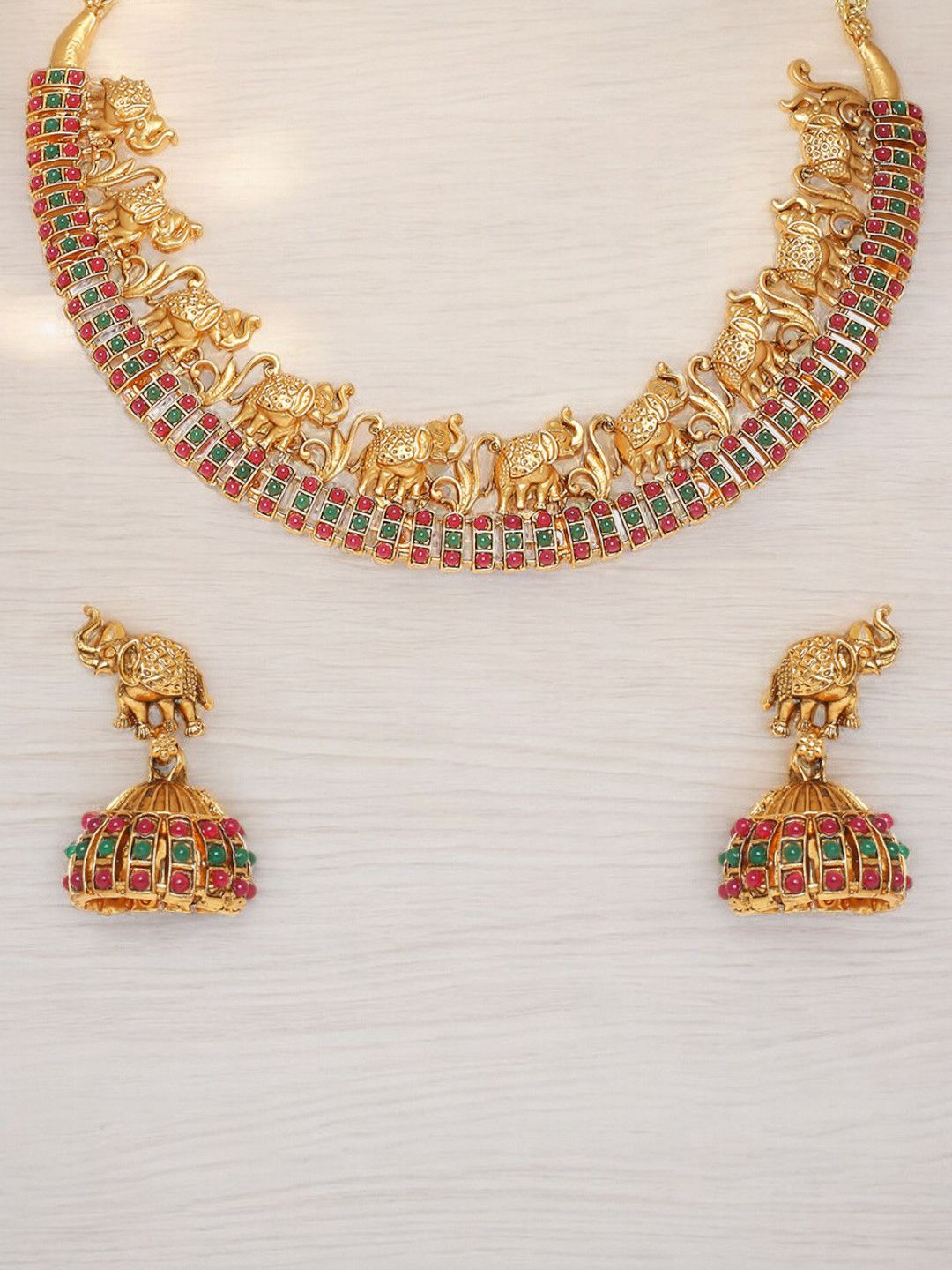 

OOMPH Stone Studded Jewellery Set, Gold