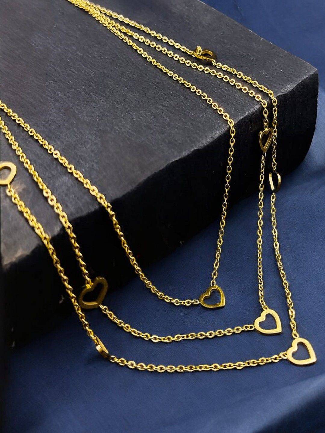 

OOMPH Gold Plated Layered Necklace