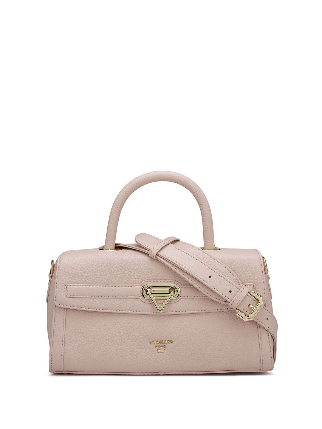 

Da Milano Leather Structured Handheld Bag, Pink