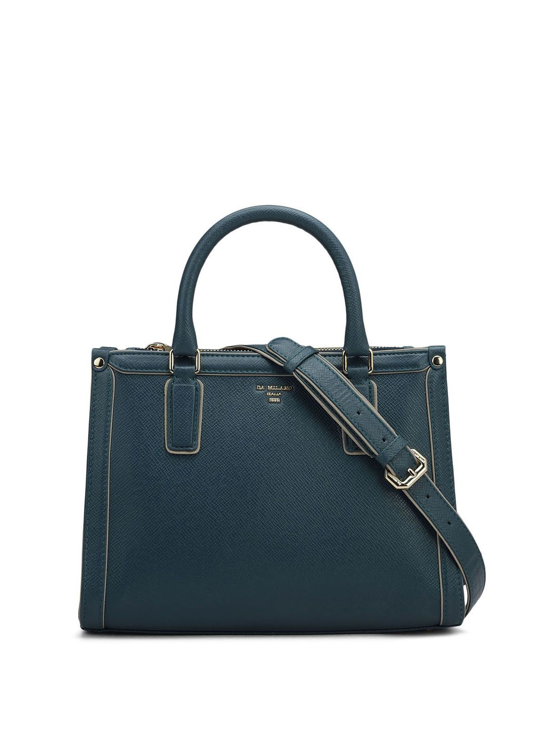 

Da Milano Leather Structured Handheld Bag, Blue
