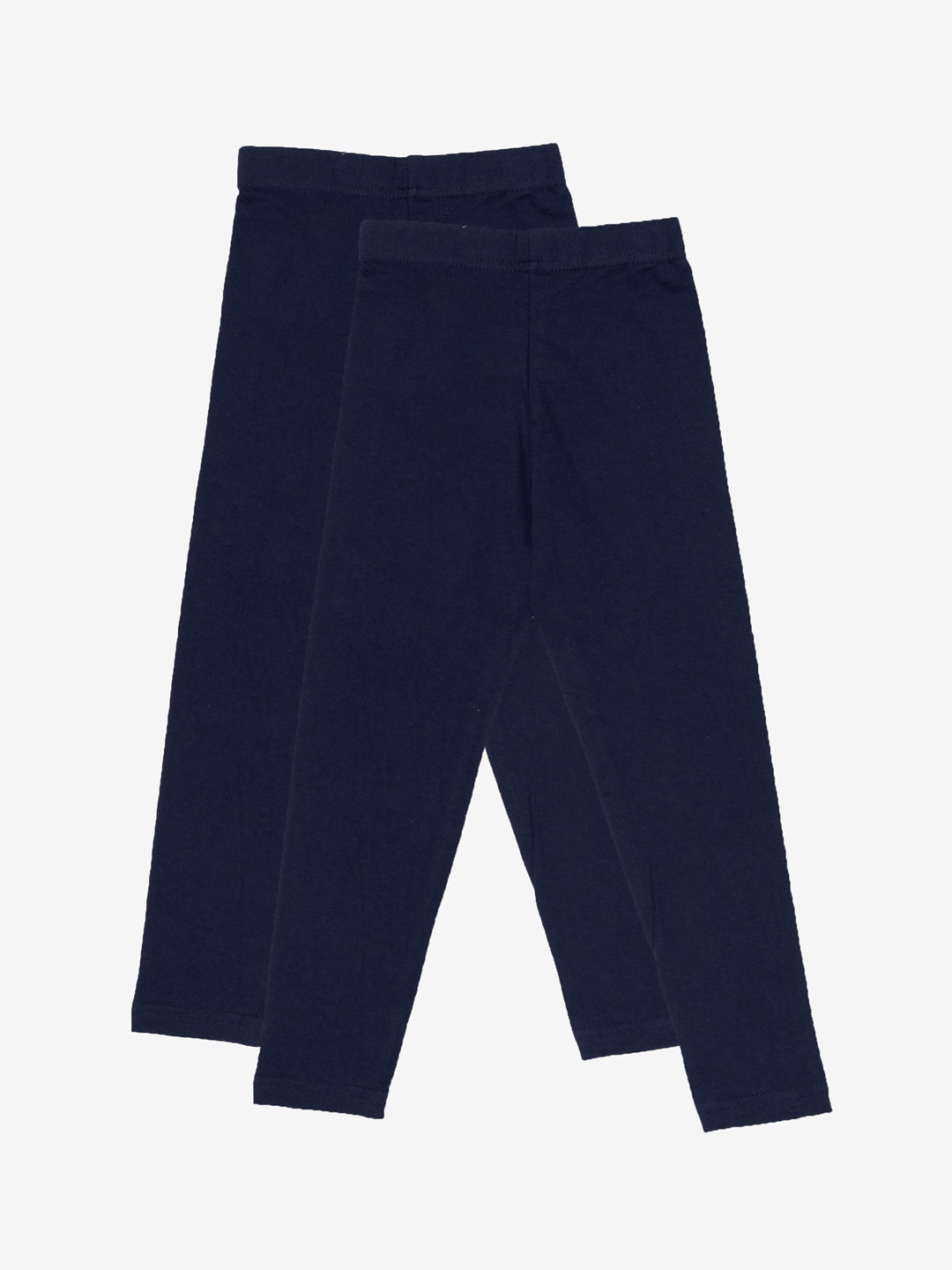 

DYCA Girls Pack Of 2 Ankle Length Cotton Leggings, Navy blue