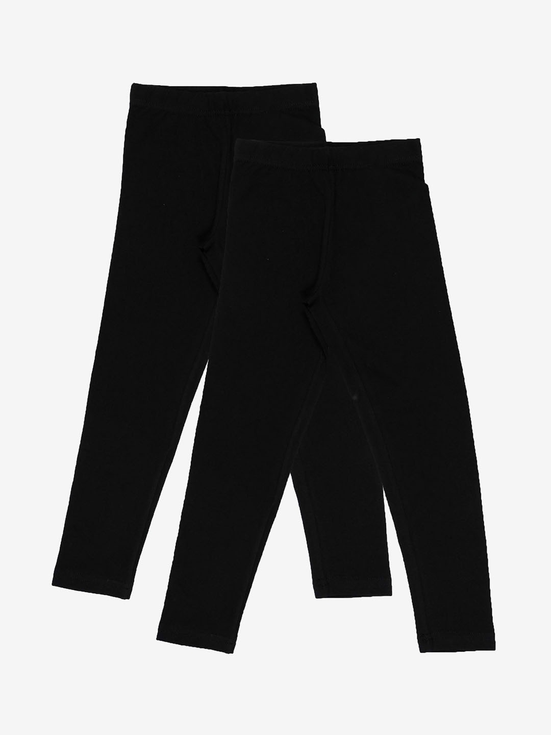 

DYCA Girls Pack Of 2 Ankle Length Cotton Leggings, Black