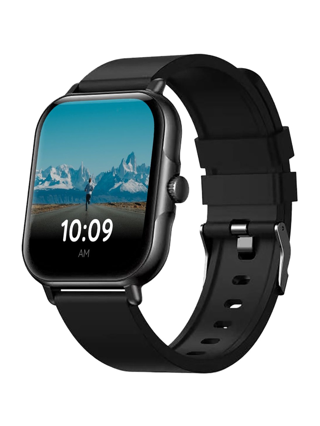

pebble Nomad 1.85" HD Display BT Calling AI Voice Assistance Smart Watch, Black