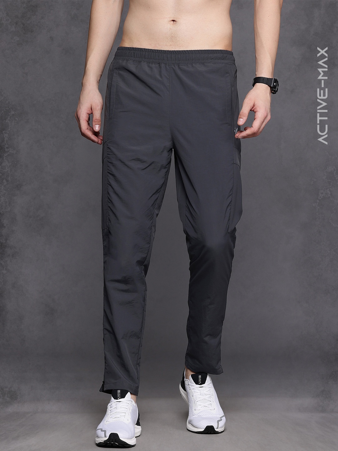 

HRX by Hrithik Roshan Men Rapid-Dry Running Track Pants, Charcoal